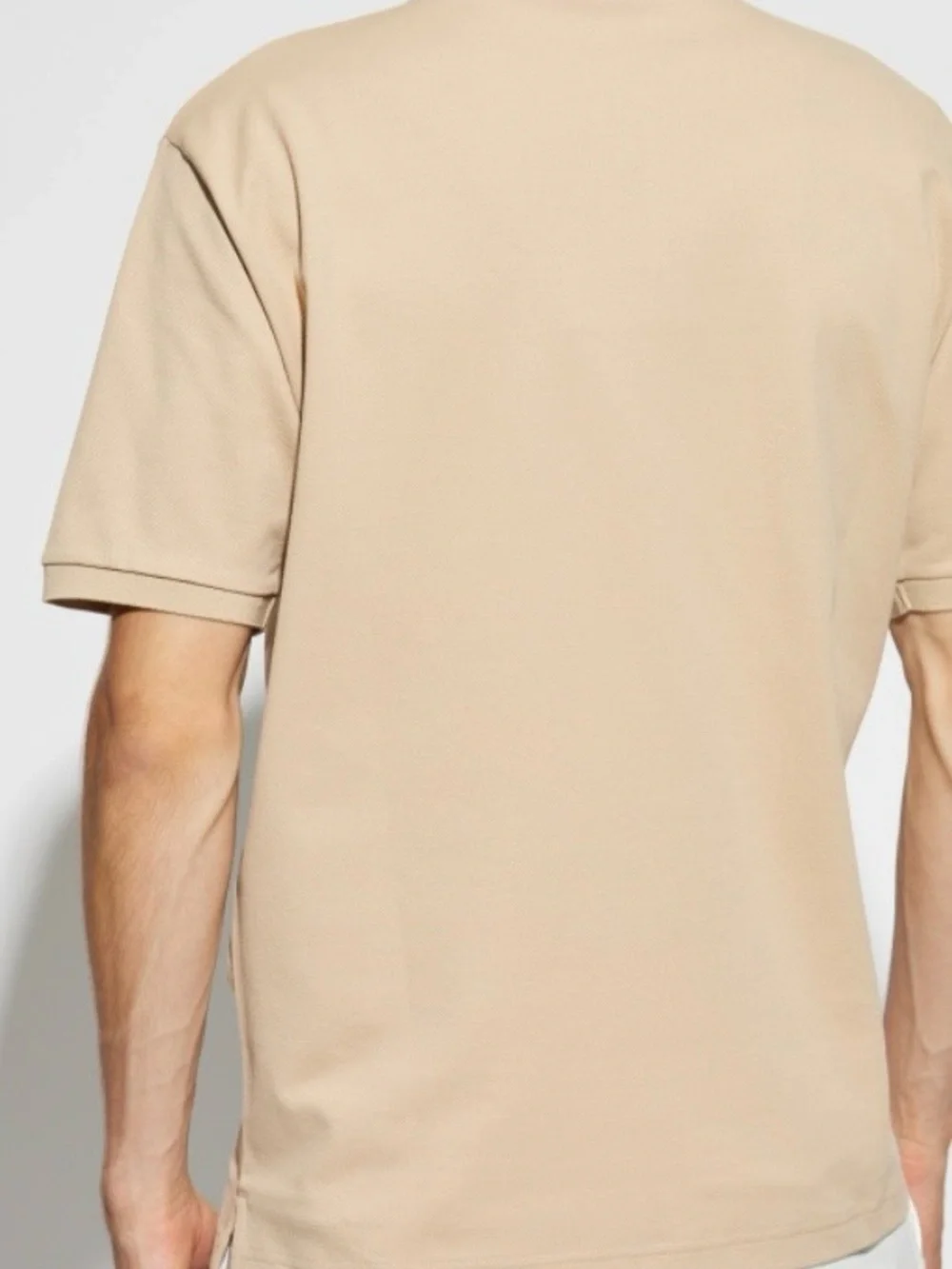 Gucci Beige Polo with Green-Trim Contrast Collar